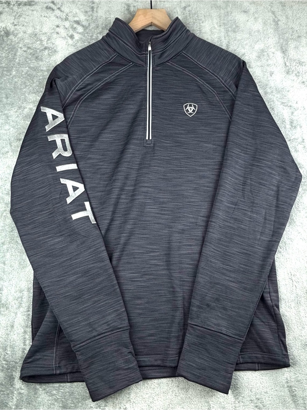 Ariat TEK Team 1/2 Zip Sweatshirt Mens Gray Large Cold Series Pullover